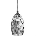 9W LED Decorative Glass Pendant, Venice Lens, 3000K, Brushed Nickel Finish - view 2