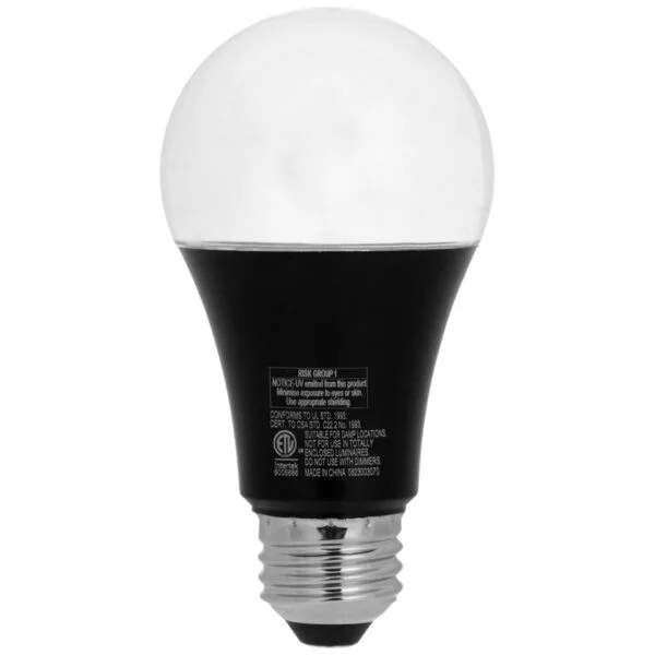 A19 LED Black Light Bulb, 7 W, Medium Base, Blacklight Blue, 3 Pack - view 2