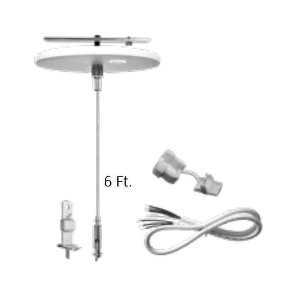 Adjustable 6FT 1/16in Suspension Canopy Complete Kit, Both Sides, Keyhole End Connectors