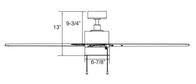Aldea, 4-Blade, 52" Sweep, Pull Chain, Integrated LED Light Kit Included, Brushed Nickel / Walnut - view 2