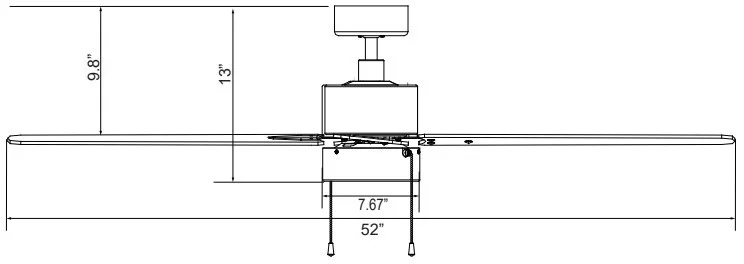 Aldea III 52" Ceiling Fan, Integrated LED, 15W, 3000K, 90 CRI, Oil Rubbed Bronze/Walnut, 120V - view 2