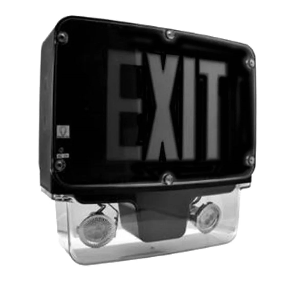 All LED NEMA4X/NSF Exit & Emergency Combo, Single Face, Green Letters