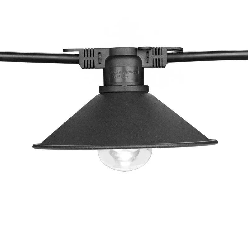 American Lighting PLX-DLXLSSHADE-ACCSRY-6, 6in Diameter Shade, Black Exterior, White Interior, for L...