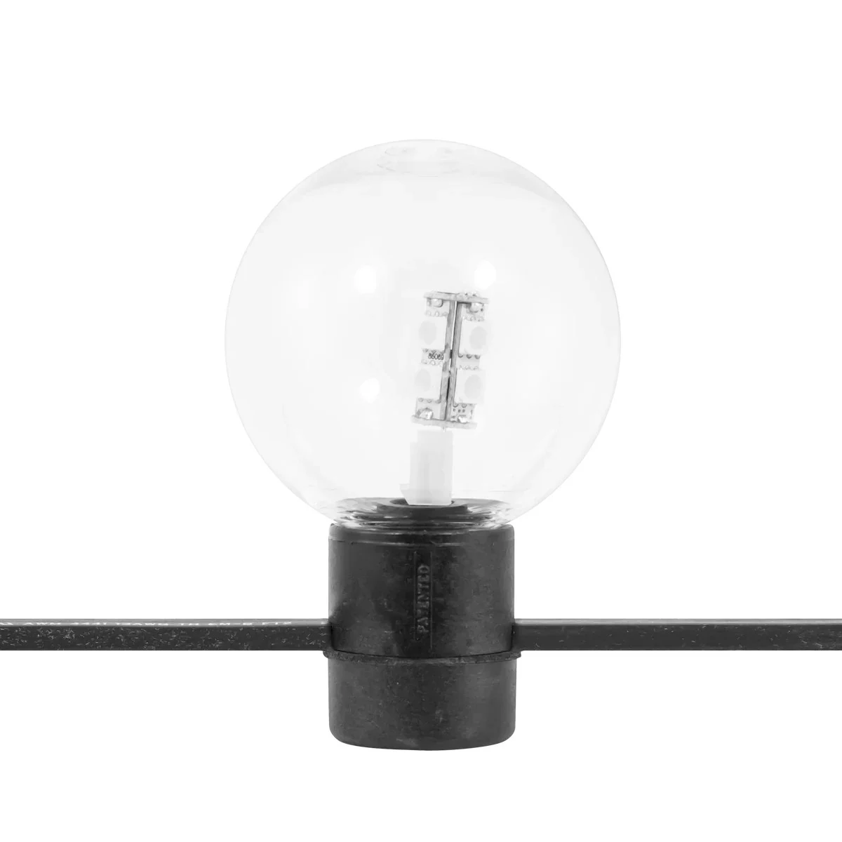 American Lighting PLX Festoon Socket Assembly, 3000K, Custom Cut, Black, 1.0W