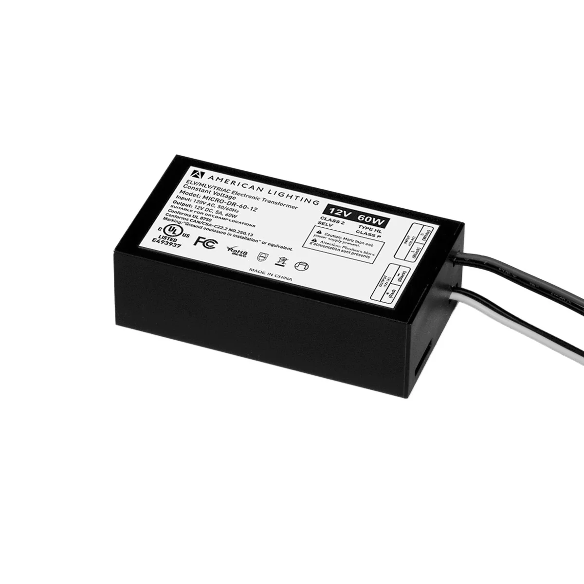 American Lighting LED Micro Driver, 24V, 60W, Class 2, Dimmable