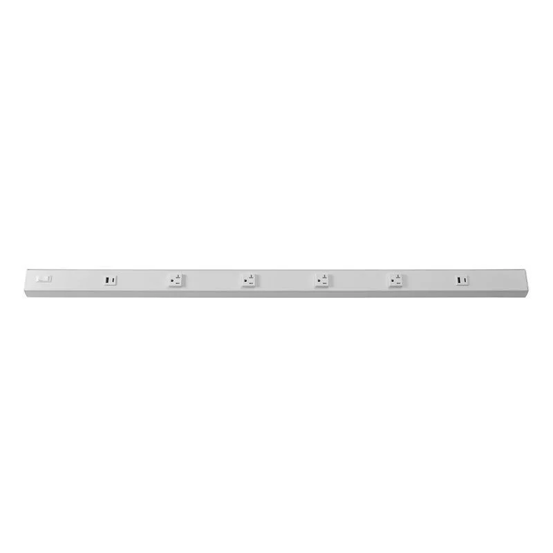 Angled Power Strip, 42 Inch, 4 Receptacles, 2 USB, 20A - view 4