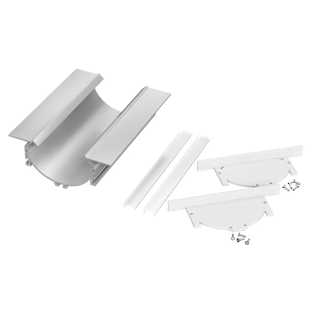Arc Aluminum Tape Light Extrusion Bundle, 2M Single Bundle
