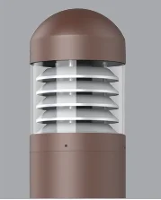 Architectural Bollard, Round, Dome Top, Louvre, 3000K/4000K/5000K, 14W/19W/24W