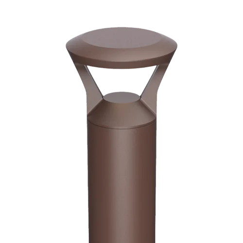Architectural Bollard, Round, Post Top, Open, CCT 3000K/4000K/5000K, Wattage Selector 14W/19W/24W