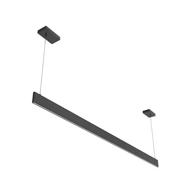8Ft. 40W-60W Architectural Slim Up & Down Linear Light, CCT Selectable, Black/White Finish, Aperture Lens