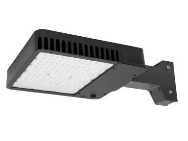 Area Light, 200W, 120-277V, Type IV, CCT Selectable (3000K/4000K/5000K), Bronze, Straight Arm, Controls Ready