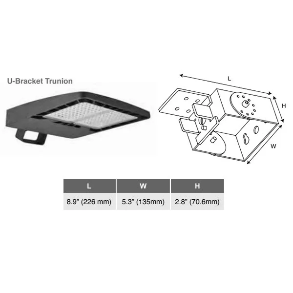 Area Light, Adjustable U-Bracket Mounting Accessory, Generation 3 - view 2