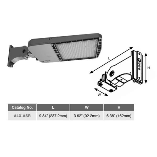 Area Light, ALX Series, Rotatable Pole-Mount Arm Accessory, Dark Bronze Finish - view 2