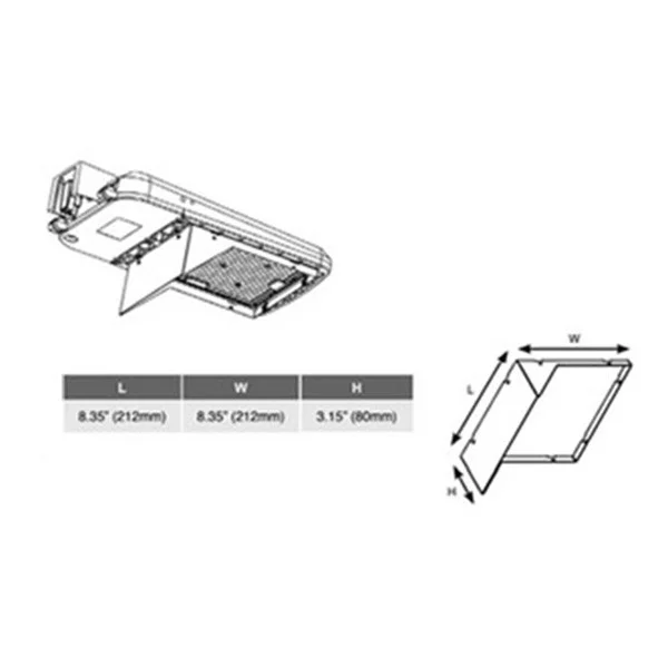 Area Light Glare Shield Accessory Kit, 150W, Dark Bronze - view 2