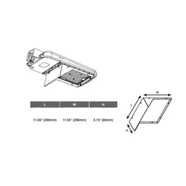 Area Light Glare Shield Accessory Kit, ALX Series, 300W, Dark Bronze - view 2