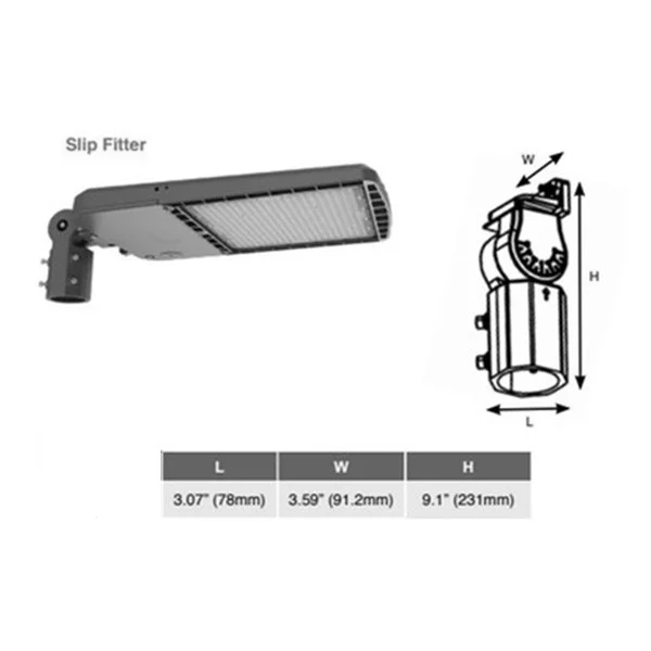 Area Light Slip Fitter Mounting Arm Accessory, Dark Bronze Finish - view 2