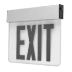 ATG Electronics ESC04 Edge Lit Emergency Exit Sign, Single Face, Clear Plate, Red Letters, 120/277V