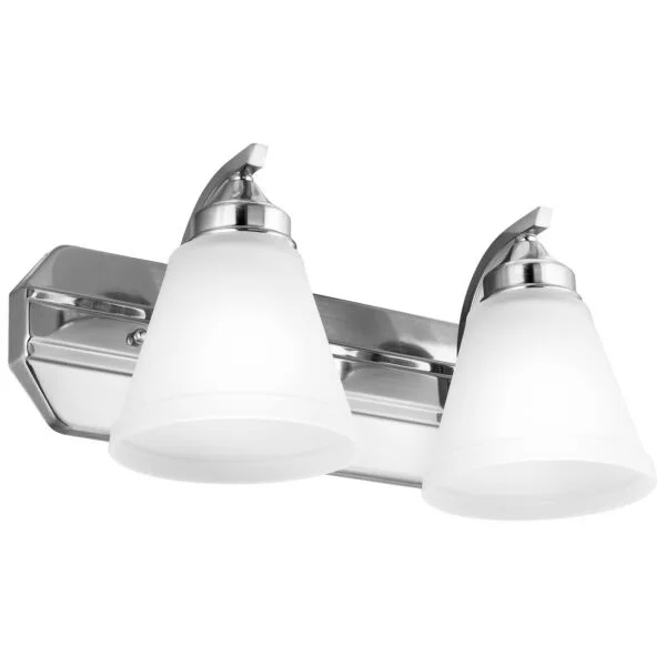 BATH VANITY FIX, 2 Lights, E26 Base, Brushed Nickel, Frosted Glass - view 2