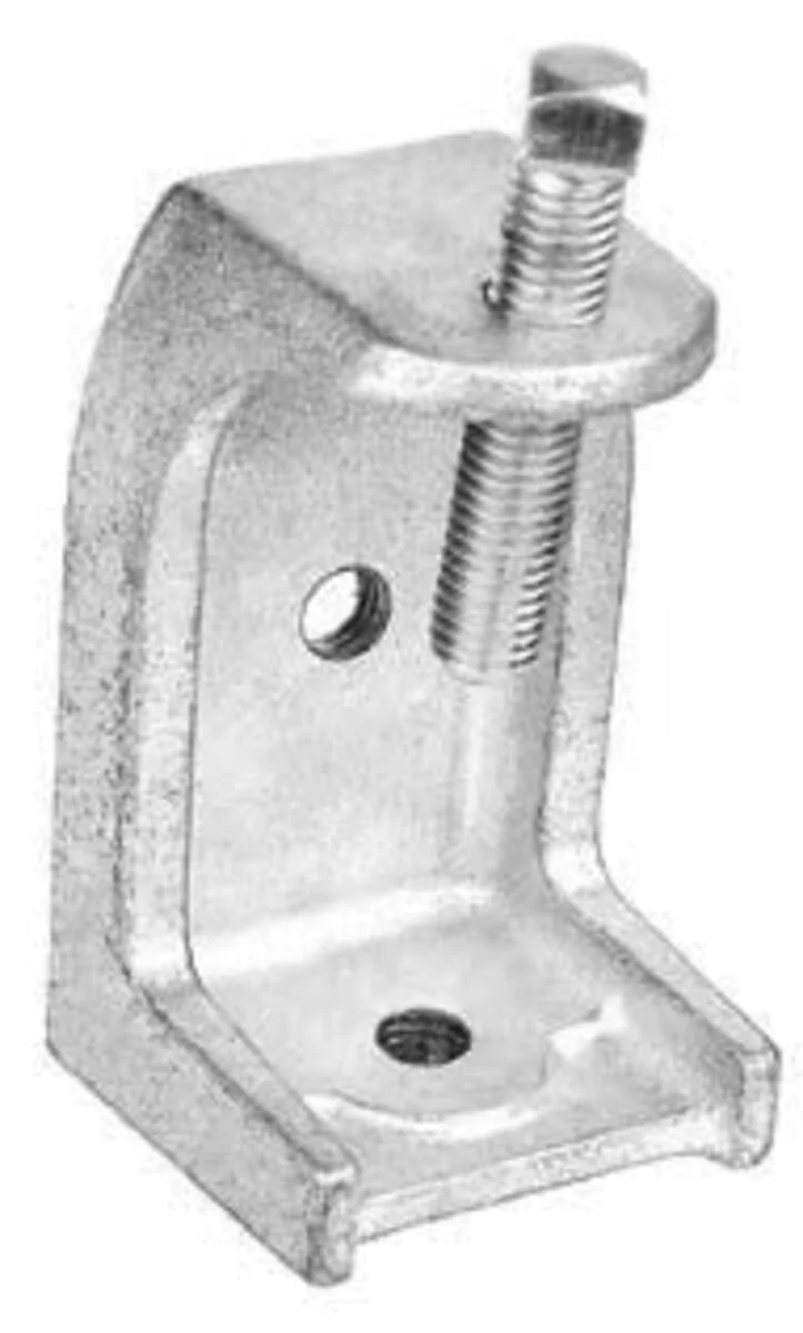 Beam Clamp, Extra Wide 3-1/8" Jaw Opening, 1/4-20 Threaded Holes
