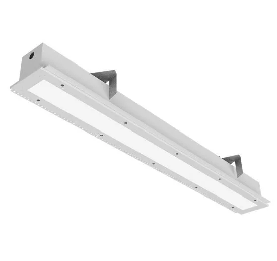 Behavioral Health LED Linear Recessed Mud Flange, 4 feet, 4000K, 500 lm/ft, Multi-Volt, White