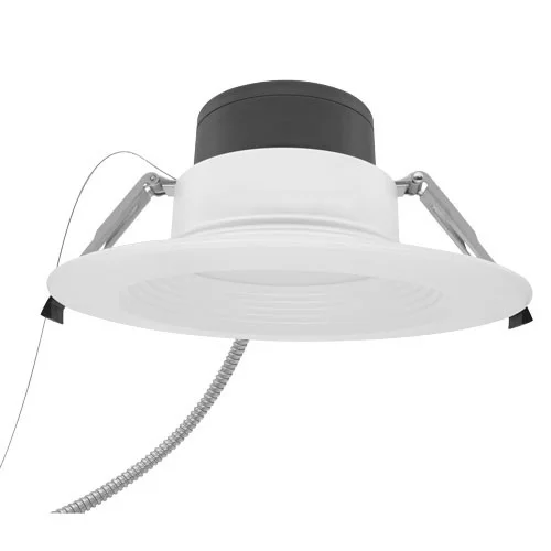 Best Lighting CDR8-5L-LKFS Series, 8" Architectural Round Downlight, Lumen & Kelvin Selectable, Baffled White or Spec...