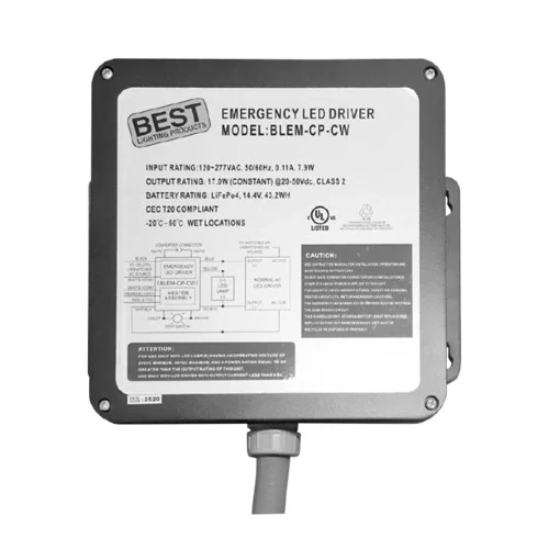 Best Lighting Constant-Power Outdoor-rated Emergency LED Driver, 17.0 Watts
