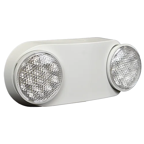 Best Lighting OEMW, LED Emergency Thermoplastic Unit, White Housing, Dual Adjustable Heads, 120-277V