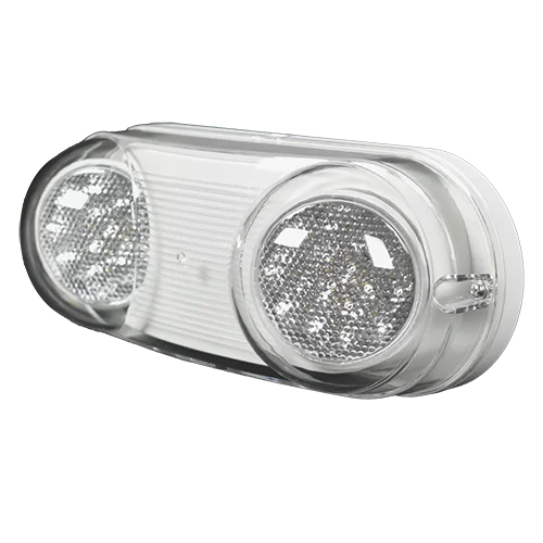 Best Lighting OWLEM, LED Wet Location Emergency Thermoplastic Unit, White Housing, Dual Adjustable Heads