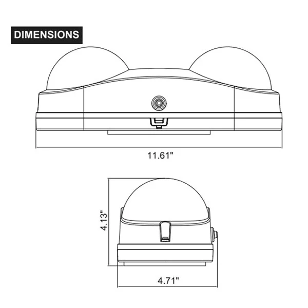 Best Lighting OWLEM, LED Wet Location Emergency Thermoplastic Unit, White Housing, Dual Adjustable Heads - view 2