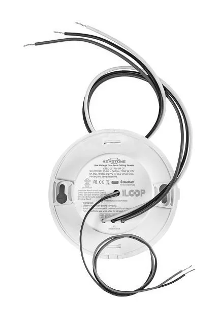 Bluetooth mesh wireless ceiling sensor for SmartLoop system with integrated PIR and Ultrasonic techn...