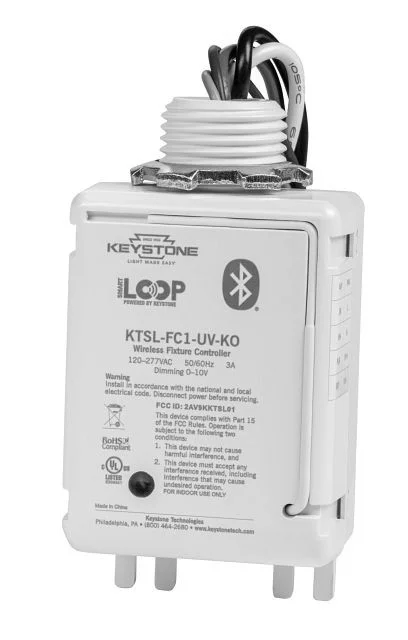 Bluetooth Mesh Wireless Fixture Controller for SmartLoop System. 120-277V. 3A Max Load with 0-10V Dimming