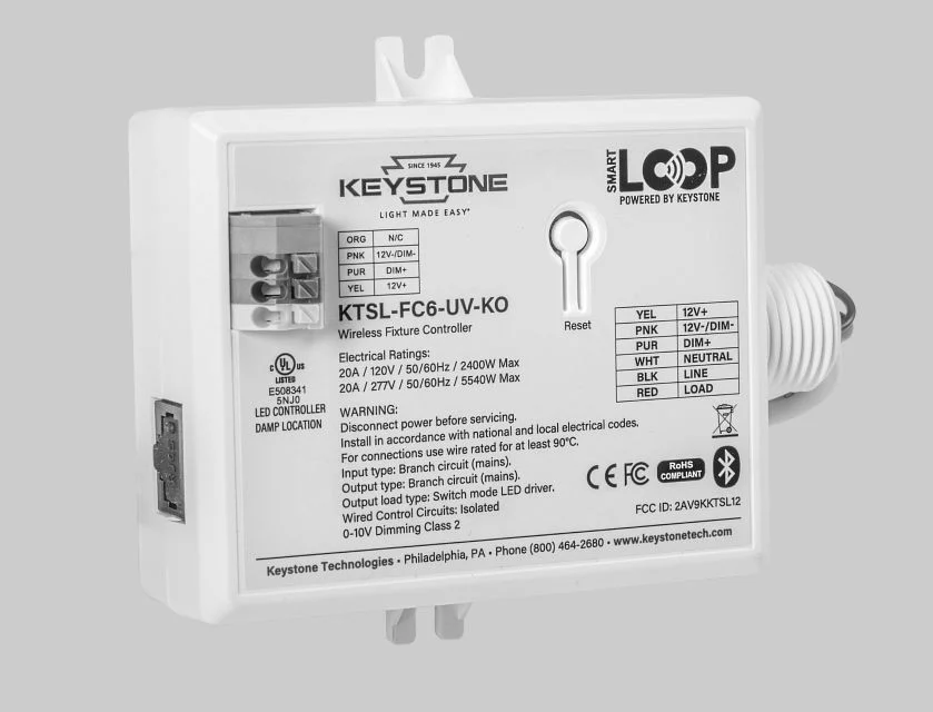 Bluetooth Mesh Wireless Fixture Controller for SmartLoop System. 120-277V. 20A Max Load with 0-10V Dimming - view 3