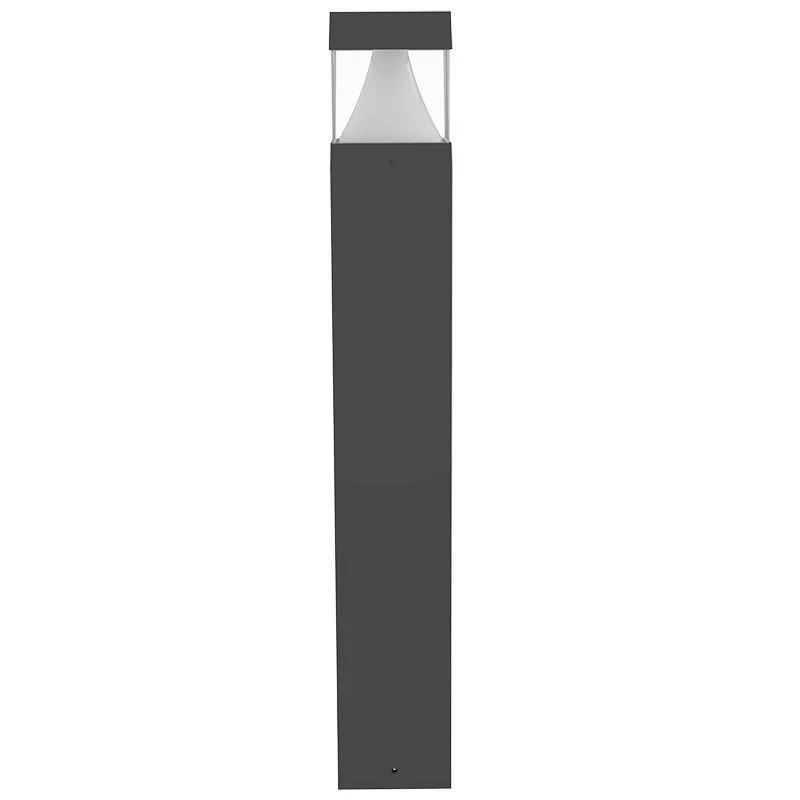 Bollard 42in Square Flat Top Louver Clear Lens Adj. 12-22W 30/40/50K, Bronz
