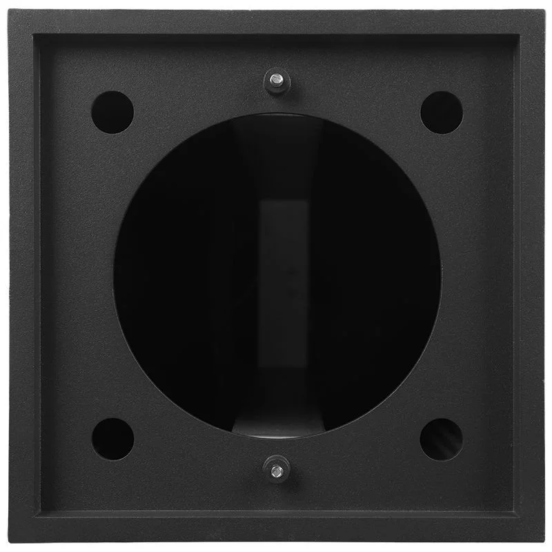 Bollard 42in Square Flat Top Louver Clear Lens Adj. 12-22W 30/40/50K, Black - view 2