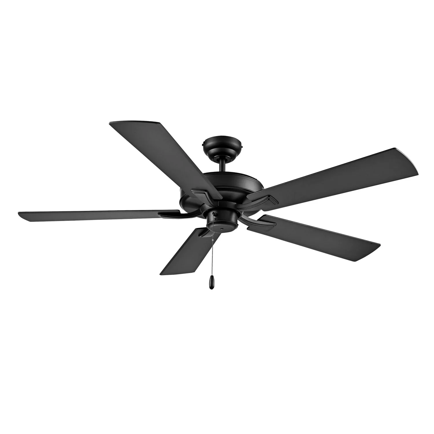 Brisden 52" 5-Blade Ceiling Fan, Brushed Nickel, Brushed Nickel and Matte Black Reversible Blades, Pull Chain Control...
