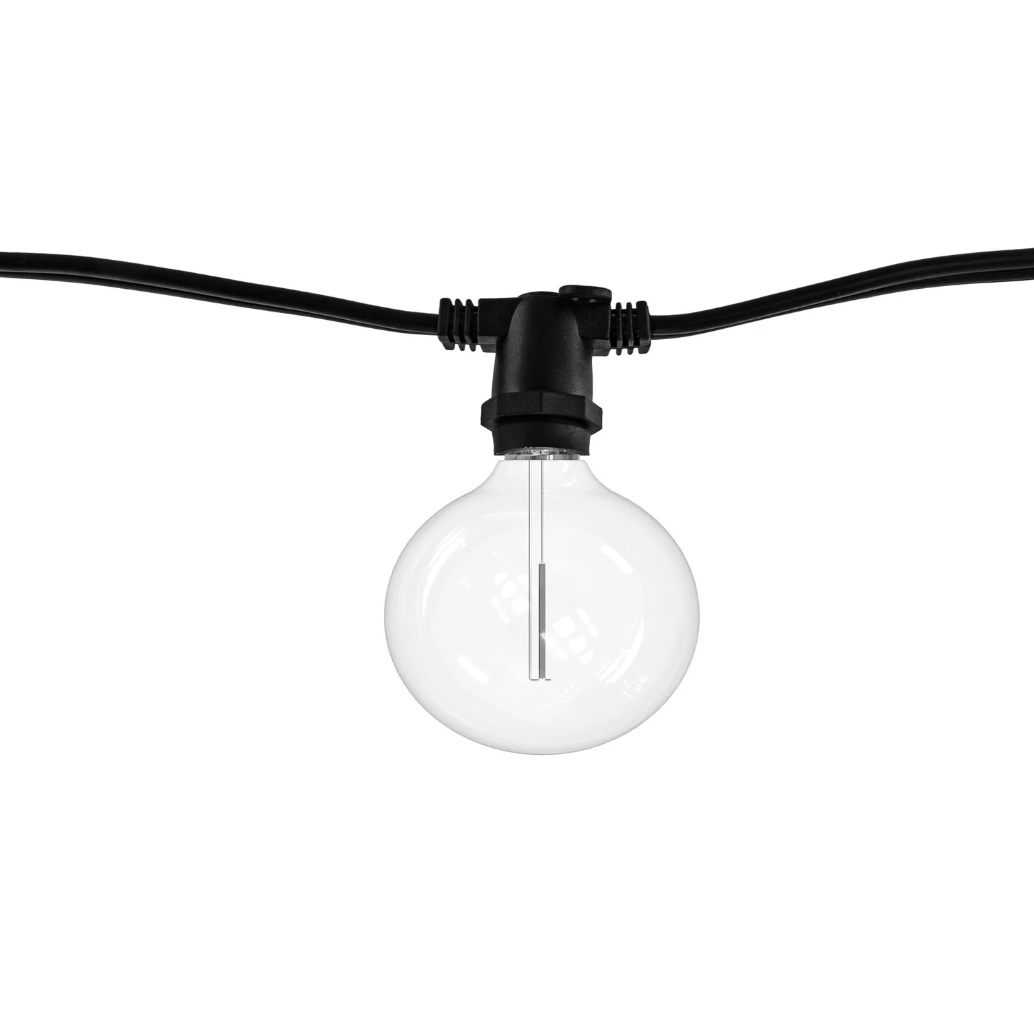 Bulbrite 14-Foot String Light Kit With Clear Shatter Resistant Globe G16 LED Lamps Included