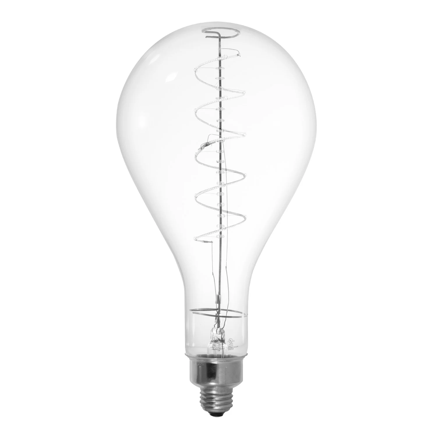 Bulbrite Grand LED Filaments Ps52 Pear Shaped Oversized Light Bulb, 60 W Equivalent, Clear