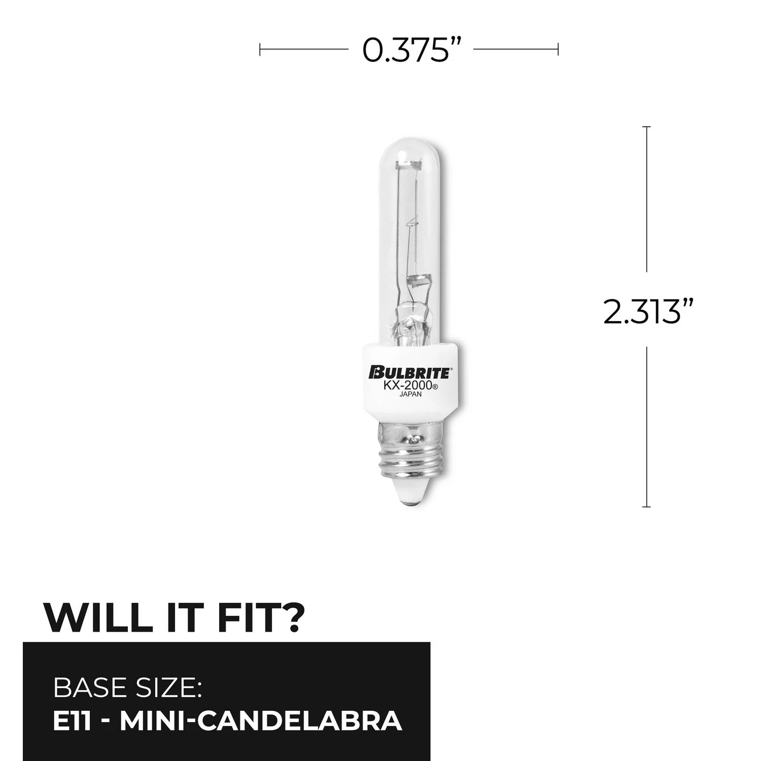 Bulbrite Krypton/Xenon 40 W T3 Light Bulb, 2700K (Warm White Light) - view 4