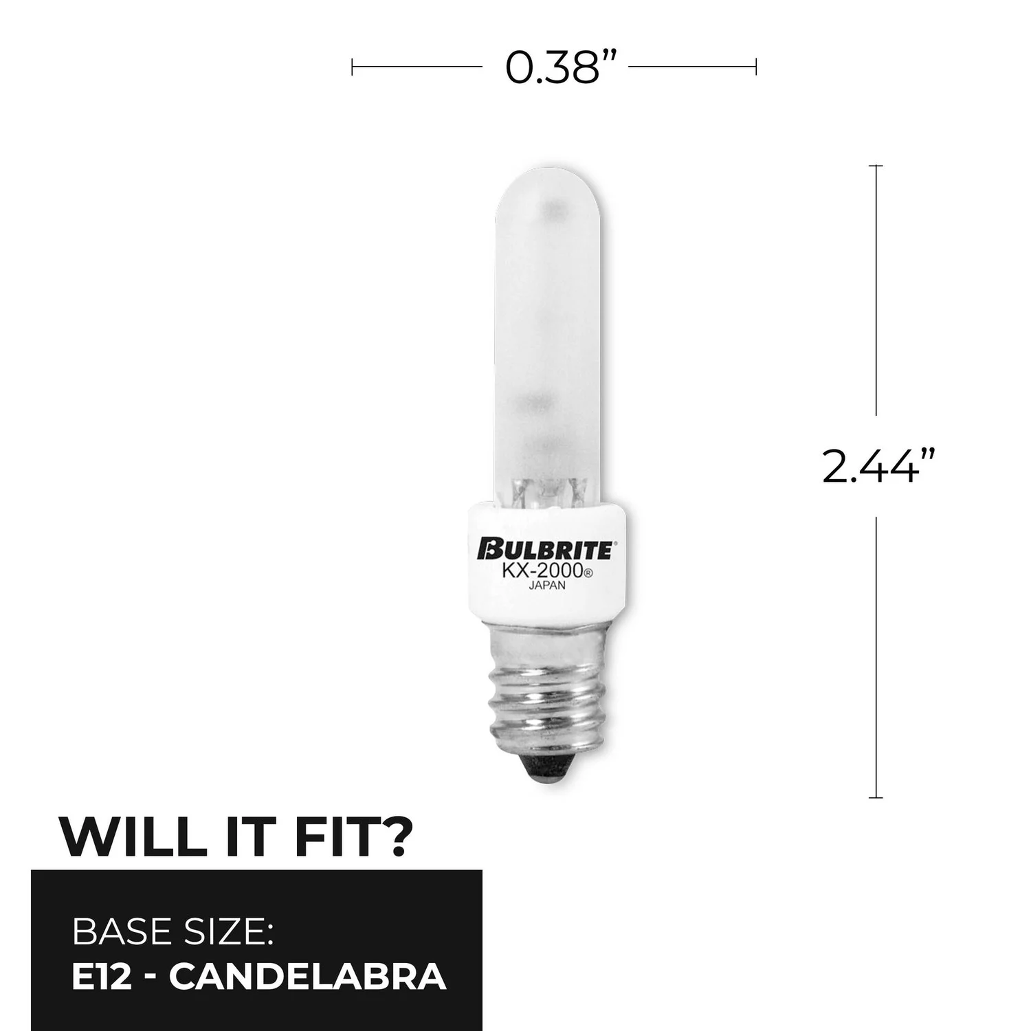 Bulbrite Krypton/Xenon 40 W T3 Light Bulb, 2700K (Warm White Light) - view 5