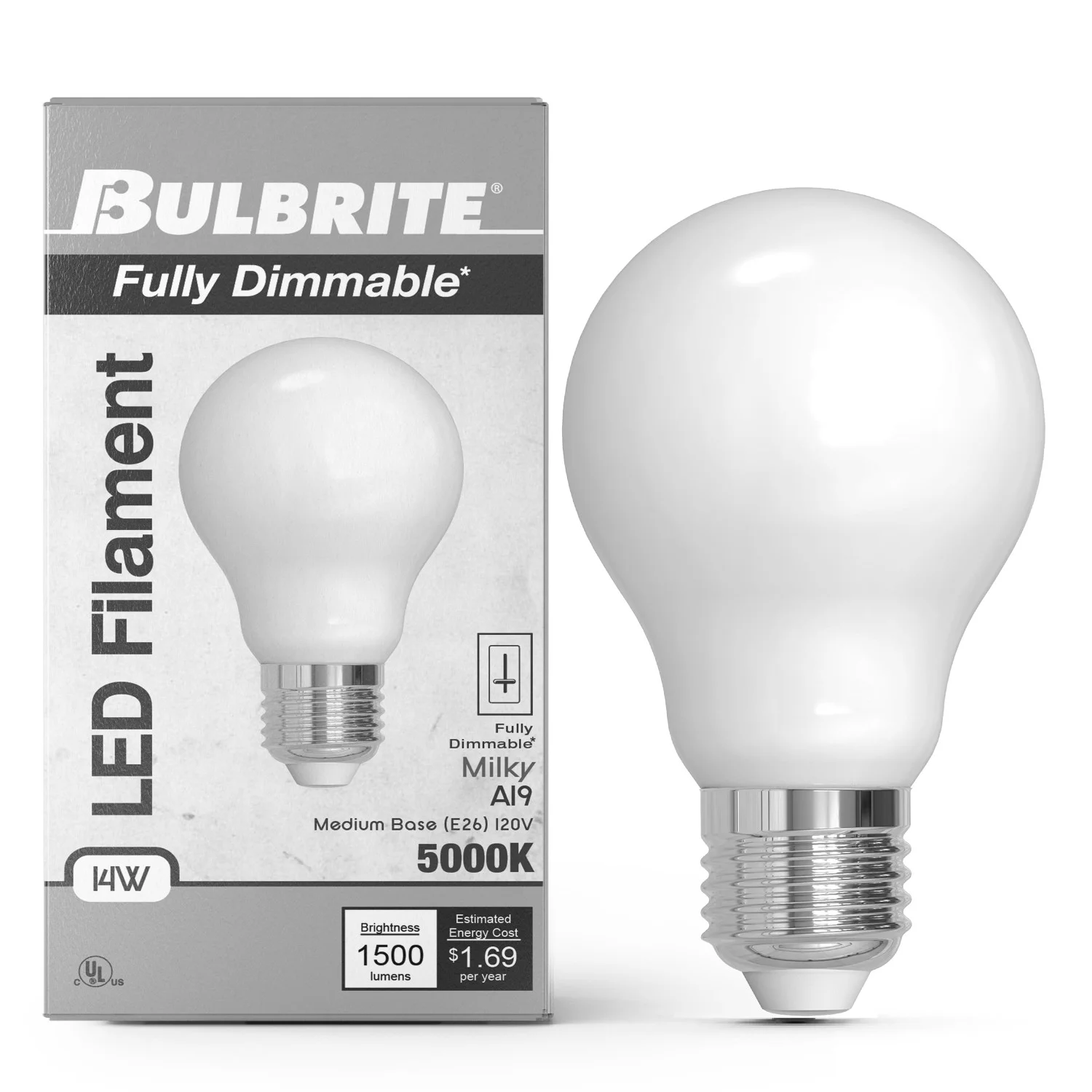 Bulbrite LED 14 W A19 Light Bulb With Medium Screw (E26) Base - view 12