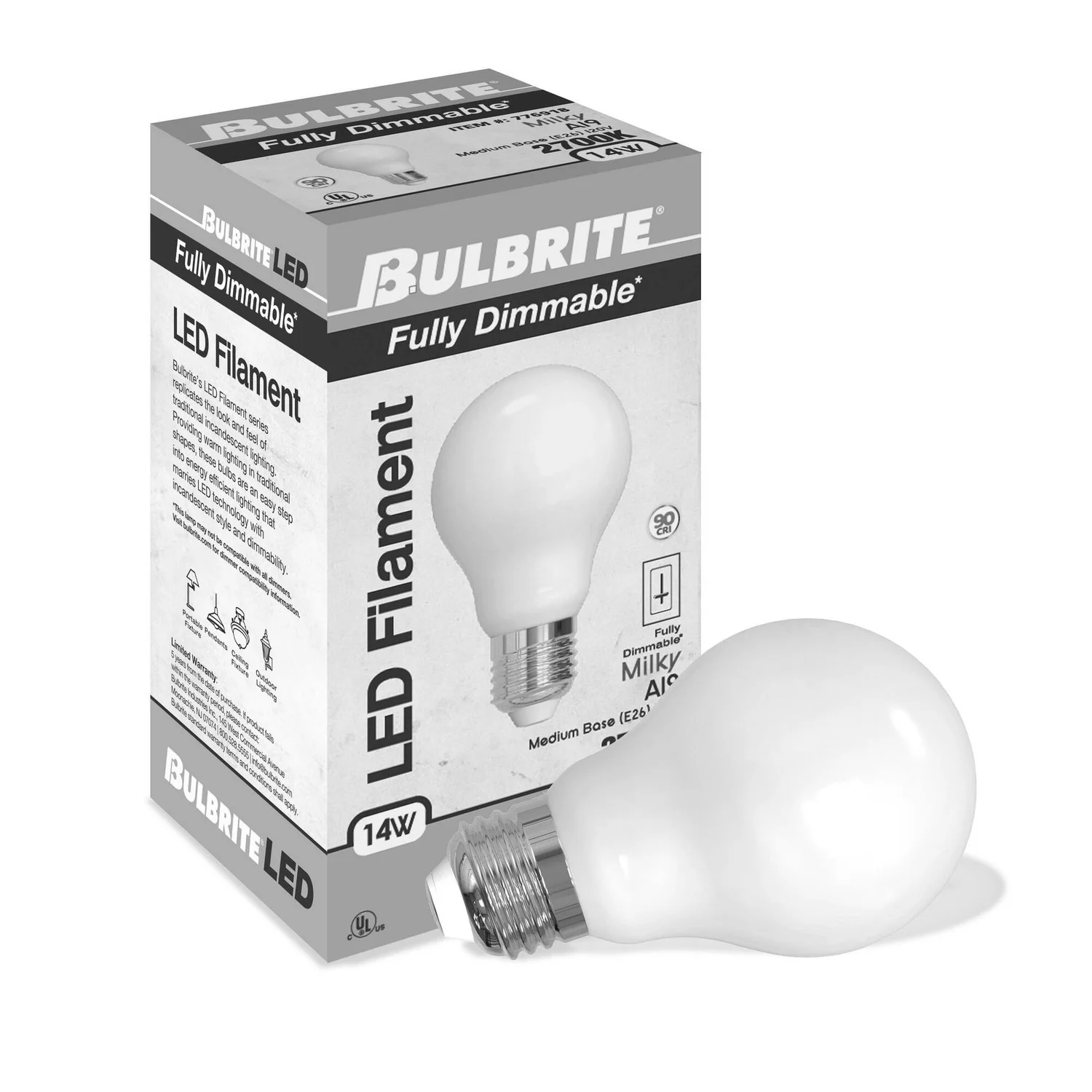 Bulbrite LED 14 W A19 Light Bulb With Medium Screw (E26) Base - view 5