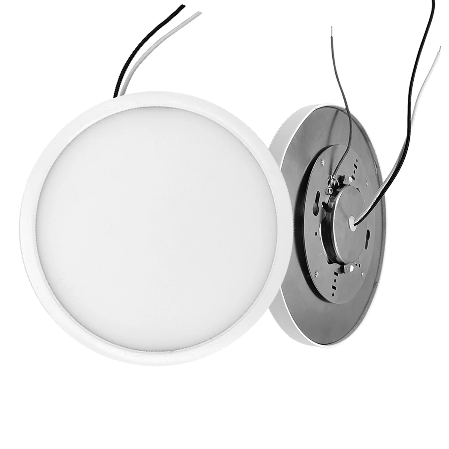 7" Round 10.3-W 5 Color Selectable LED Flush Mount Light, 1150 Lumens, White Finish - view 11