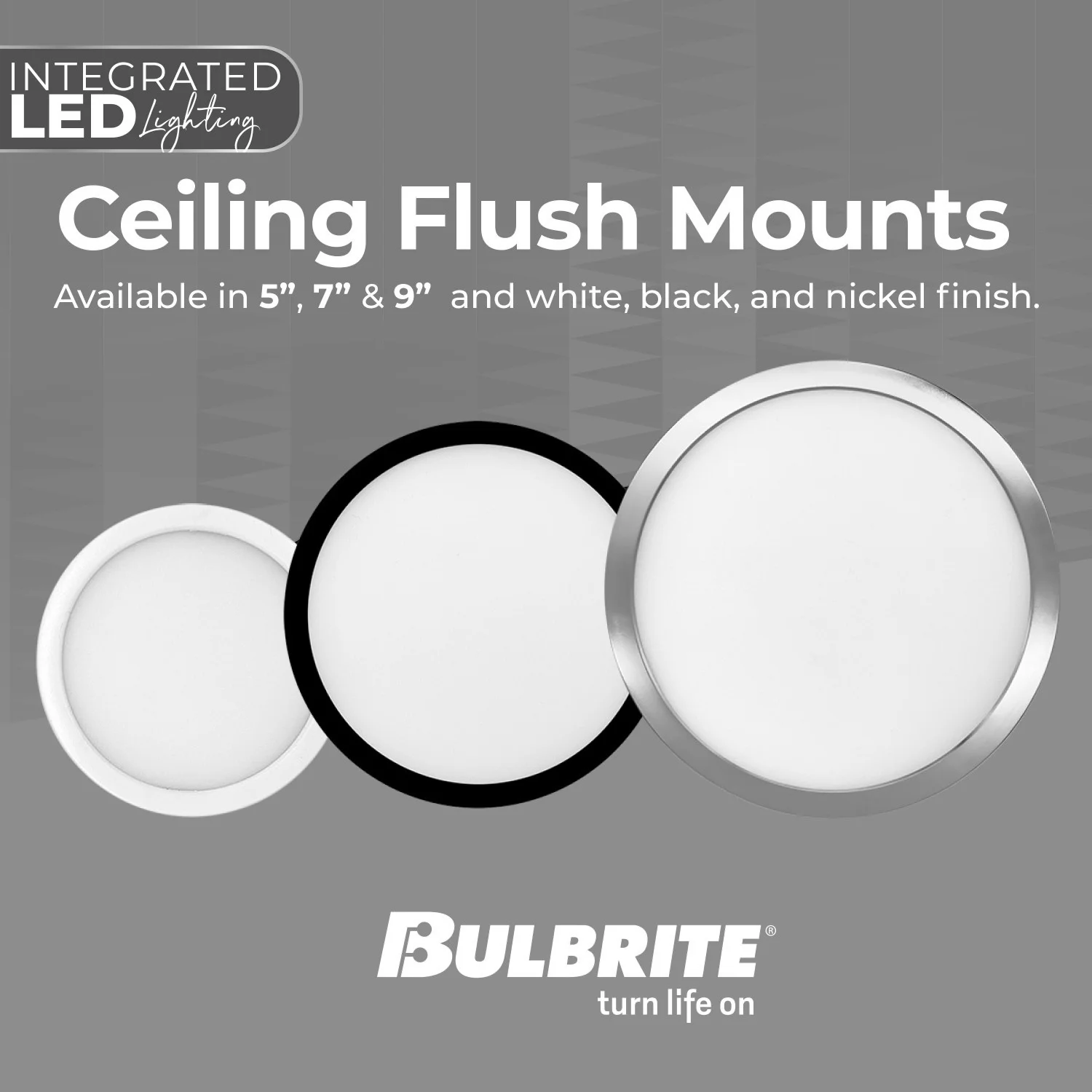 7" Round 10.3-W 5 Color Selectable LED Flush Mount Light, 1150 Lumens, White Finish - view 8