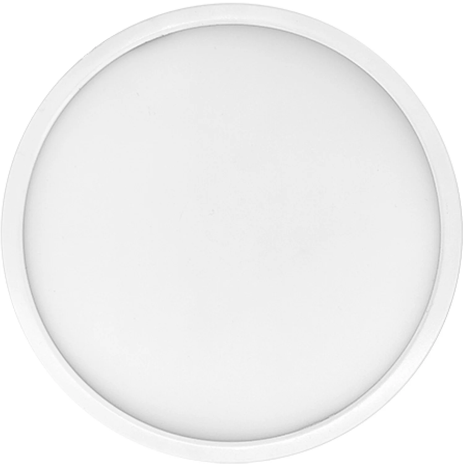 7" Round 10.3-W 5 Color Selectable LED Flush Mount Light, 1150 Lumens, White Finish