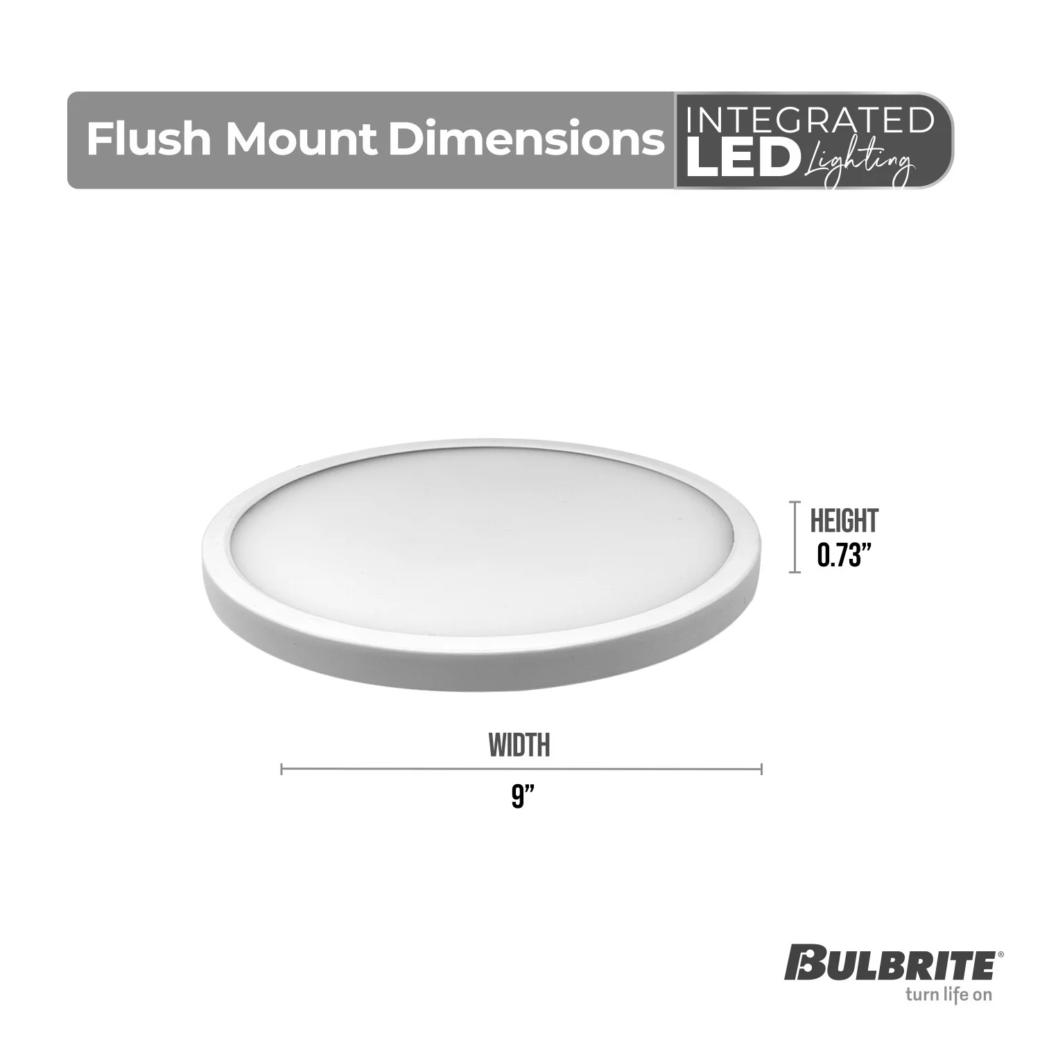 7" Round 10.3-W 5 Color Selectable LED Flush Mount Light, 1150 Lumens, White Finish - view 4