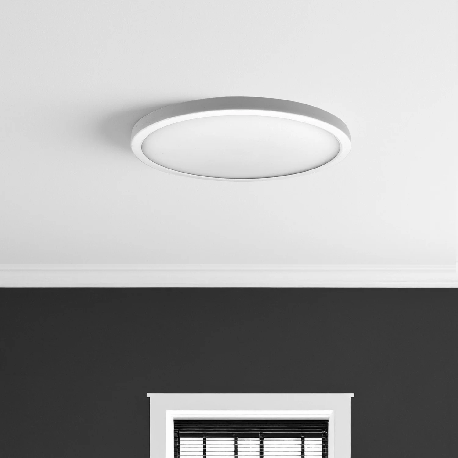 7" Round 10.3-W 5 Color Selectable LED Flush Mount Light, 1150 Lumens, White Finish - view 10