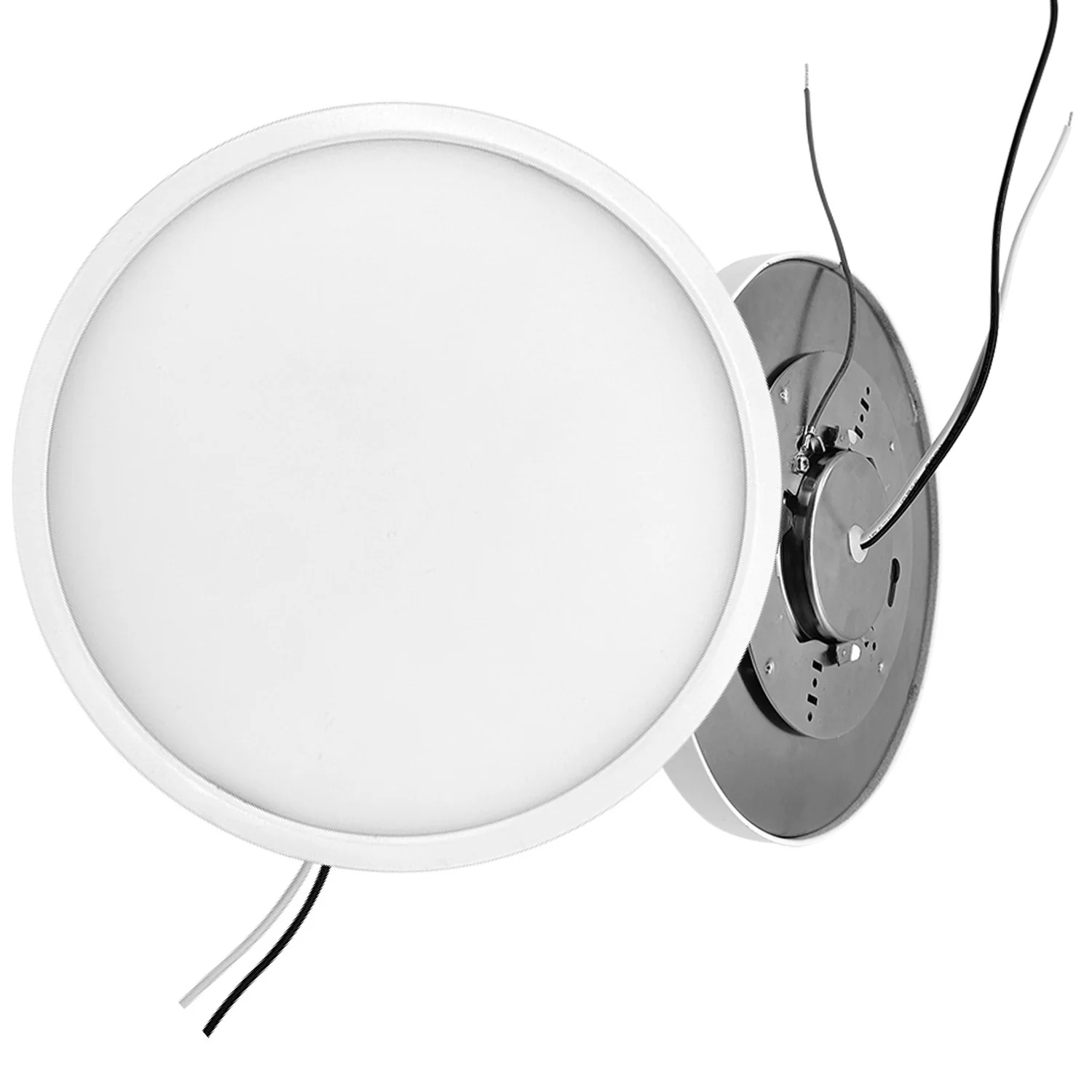 9" Round 17-W 5 Color Selectable LED Flush Mount Light, 1400 Lumens, White Finish - view 4