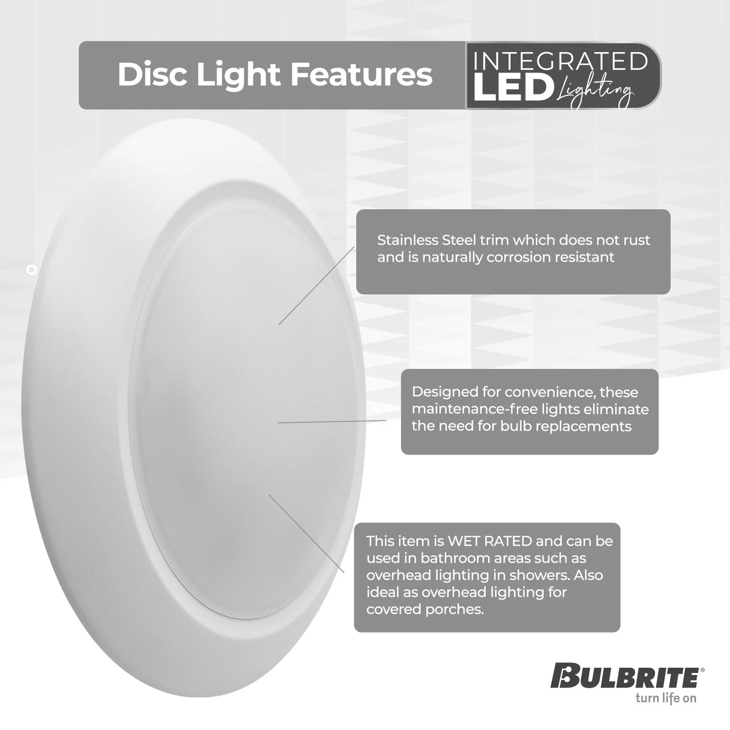 Bulbrite 25-W LED 10" Disc, 5 CCT - 27/30/35/40/50K 2000 Lumens - view 5
