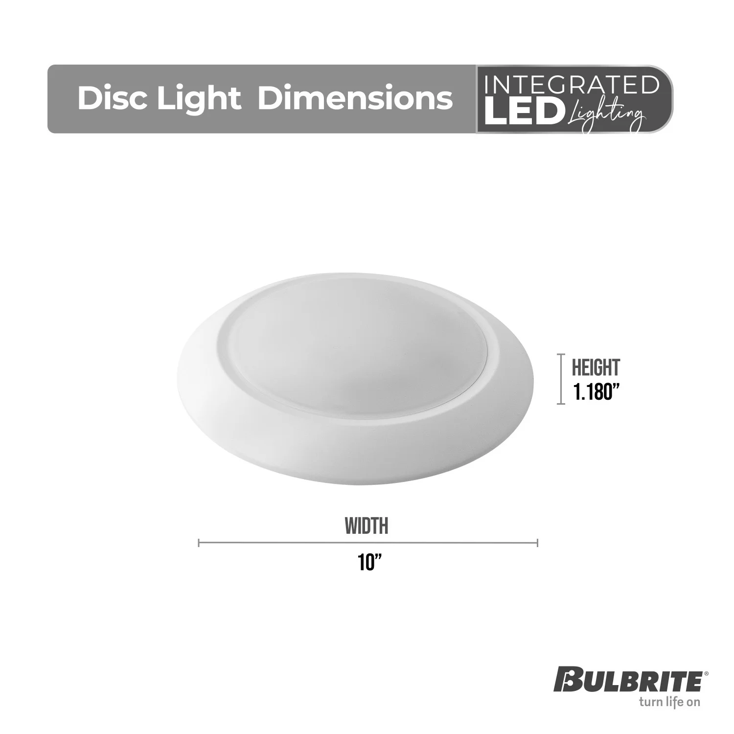 Bulbrite 25-W LED 10" Disc, 5 CCT - 27/30/35/40/50K 2000 Lumens - view 7