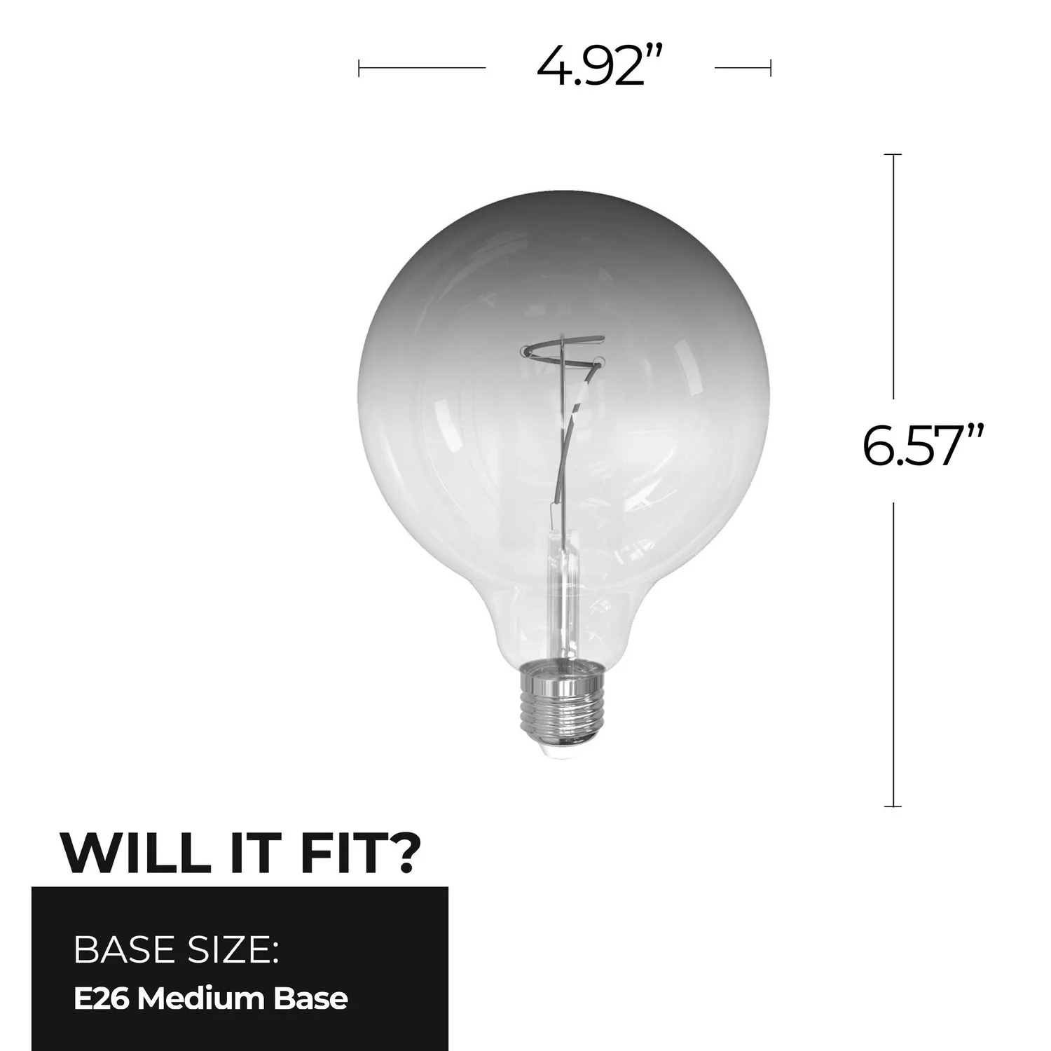 Bulbrite LED 4.5 W G40 Light Bulb With Medium Screw (E26) Base, 3000K - view 2